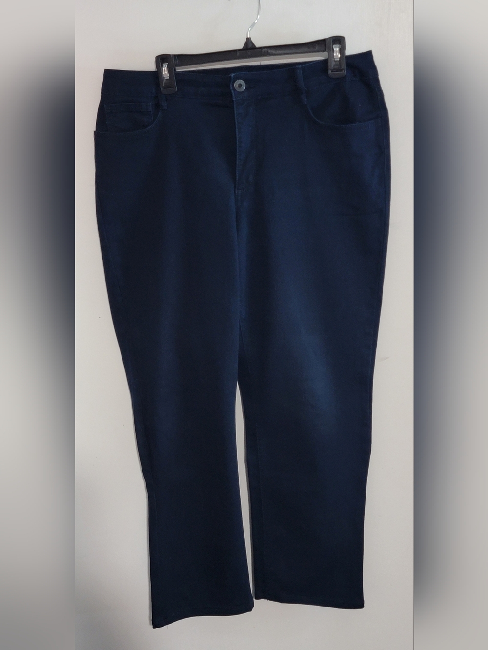 Laura Ashley Dark Navy Ankle Cropped Jeans w Embellished Back Pockets NWOT